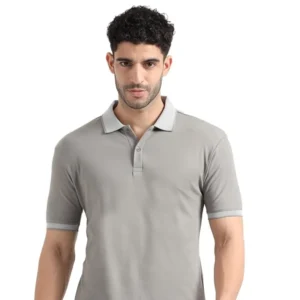 Grey polo Tshirt without collar