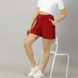 Maroon Woman Shorts