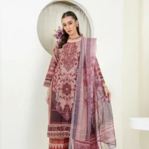 Printed Maroon Kurta Set