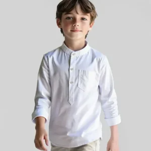 White boykid Chinese Shirt