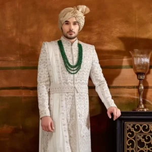 White men Sherwani