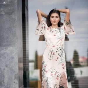 floral knee length dress